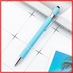 100 Pcs Light - Metal Capacitive Universal Touch Screen Stylus Ballpoint Pen Free Custom Logo Writing Stationery Office Gifts