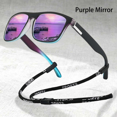 Fashion With Chain Square Sunglasses For Men Women Driving Fishing Brand Designer Sun Glasses Man UV400 Eyewear