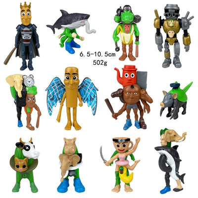 Italian Brainrot Tung Sahur Figure Toy Tralalero Tralala Figures Bombardino Crocodilo Shimpanzini Bananini Model Decor Doll Gift