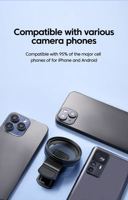 52mm CPL Universal With Clip Mobile Phone Lens Circular Polarizing Filter For iPhone Samsung smartphones