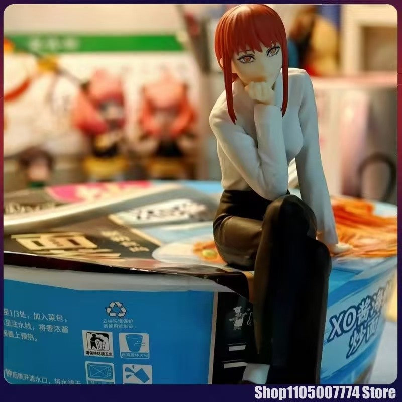 Chainsaw Man Figure Makima Anime 14cm Noodle Stopper Figure Model Toys For Girl Birthday Gifts Dropshipping