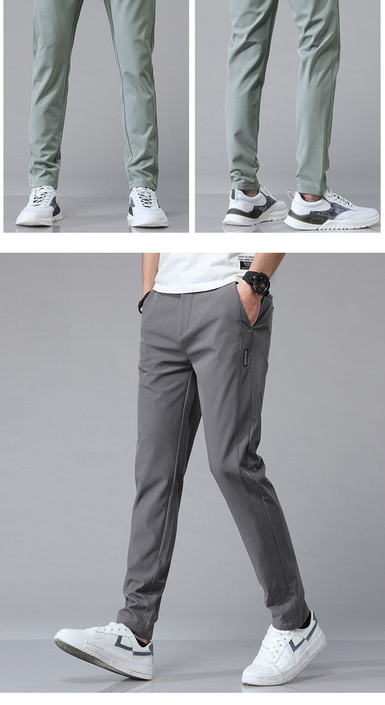 5 Colors Spring Summer Ultra-thin Men's Stretch Slim Straight Casual Pants High Quality Fashion Breathable Golf Sports Trousers
