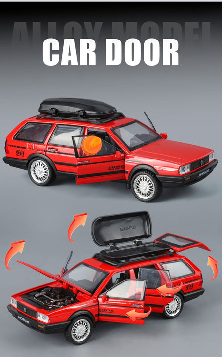 1:32 VolksWagenwerk Santana Wagon Alloy Metal Diecast Model Classic Car Pull Back Children Toy Miniature Cars Ornaments Presents