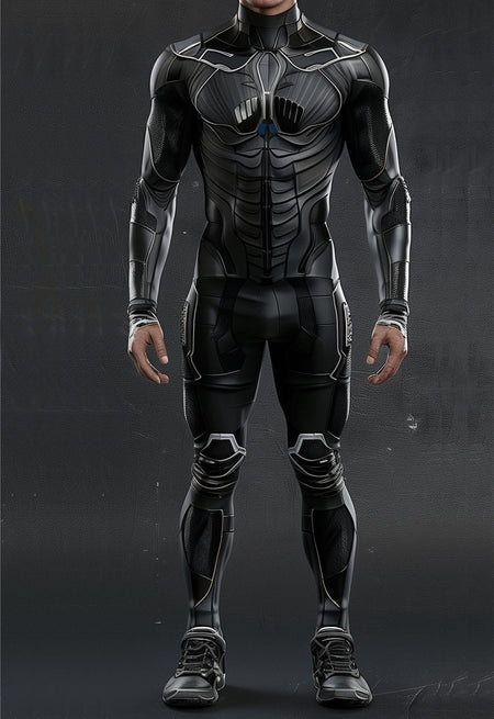 CyberPunk Futuristic Mechanical Armour Jumpsuit Cool Fighter Cosplay Bodysuit Steampunk Costume Halloween Party Shows Men Zentai