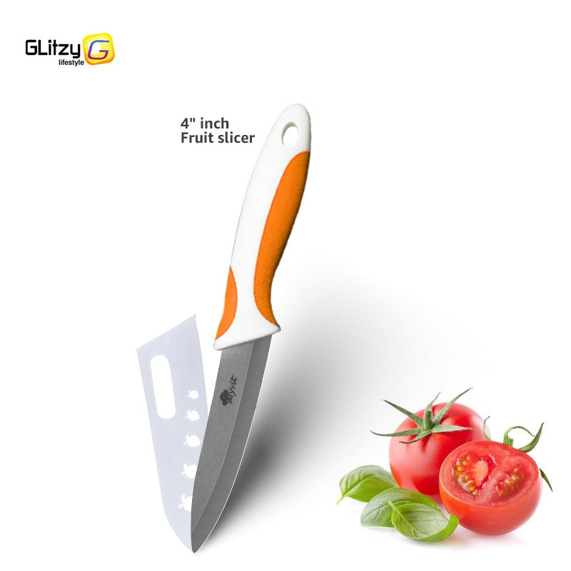Kitchen Chef Knife Rustproof Fruit Paring Knife Ceramic Knife Household Utility Vegetable Slicing Knives Sharp Black Blades Cook