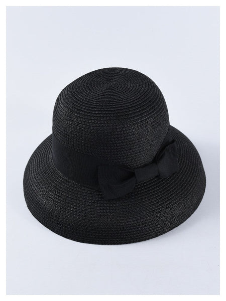 USPOP New women sun hats fashion bow straw hats casual summer wide brim drooping beach hat female summer hat