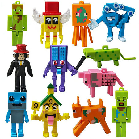 Set Steal A Brainrot W Or L Figure Toy Cartoon 77 67 Job Action Figures Strawberry Elephant Model PVC Decoration Doll Kids Gift