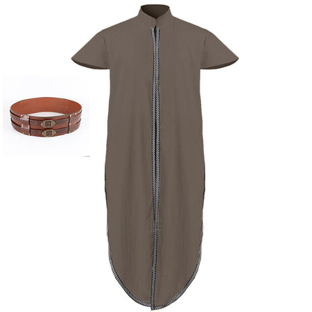Long Tunic Jerkin Vikings Men's Tarbard Surcoat Medieval Renaissance Costume Shirt Coat Vest Outfit Tabard Costume For Adult
