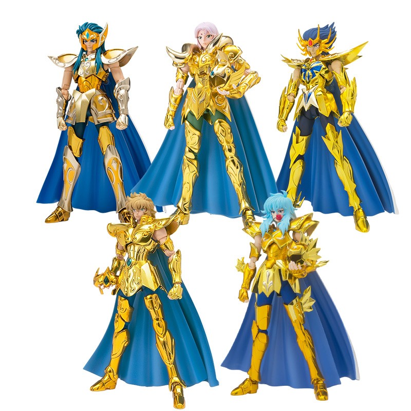Japanese Anime Saint Seiya Figure Phoenix Ikki Hyoga Seiya Shiryu Standing Figure Toy PVC Box Figure Collection Decoration 19cm