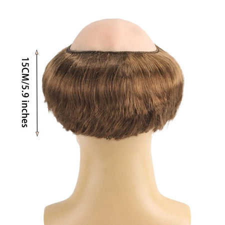 Fun Bald Cosplay Synthetic Hair Monk Wig, Novel Brown, Suitable For Halloween And Christmas-Themed Parties, 6-Inch Bald Wig