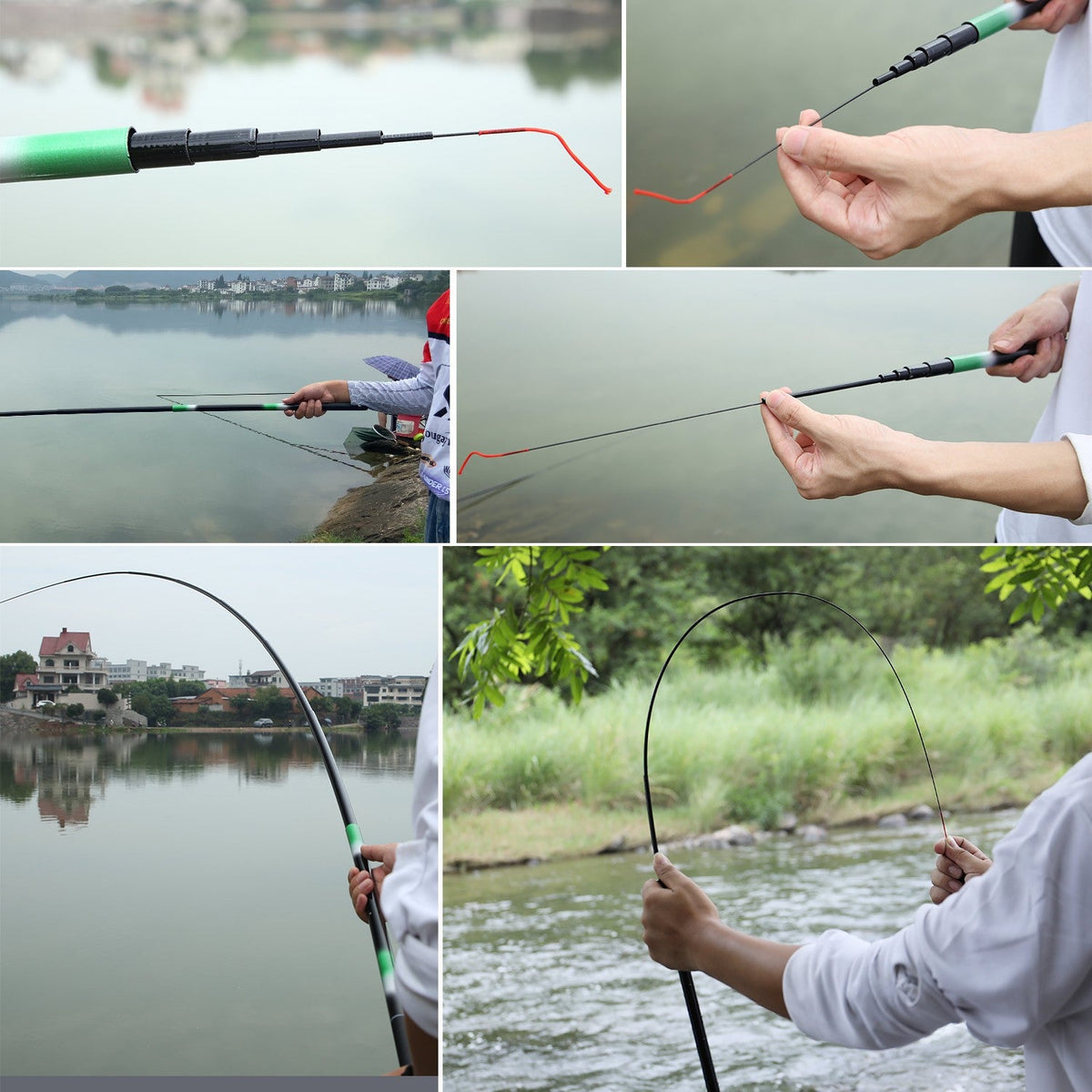 Sougayilang Fiberglass Portable Multi Section Fishing Rod 2.7-5.4m Rough and Anti Bending Opens Up A Smooth Fishing Journey