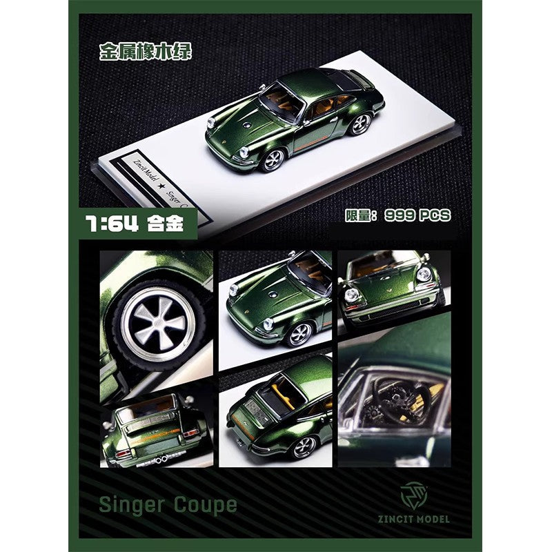 1:64 New Zincit Model Porsch 911 964 Singer Coupe Dls Miniature Alloy Die-Cast Model Custom Children'S Toys Collectible Ornament