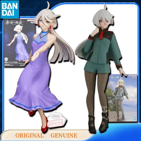 Bandai Original Genuine BANPRESTO SULETTA CHUATURY NIKA MIORINE ELAN GUEL Qposket Anime Action Figures Toys Gift Model Ornaments