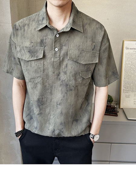 2025 High-end New Short-sleeved Men's Shirt Summer Fashion Trendy Brand Half-sleeved Thin Loose Casual Trend