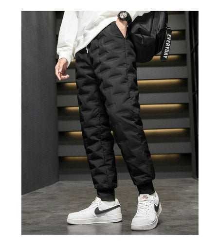 Men's down Cotton Trousers Windproof Waterproof Warm Winter Sports Loose Snowy Long Pants Youth Casual Faion Trendy  C...