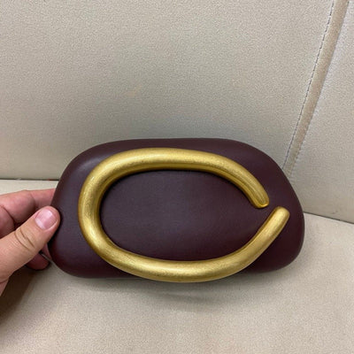 Brand Z Clutch Bag Metal Handle Design Luxury Evening Lipstick Bag Round Box Chain Bag Elegant Woman Shoulder Messenger Bags