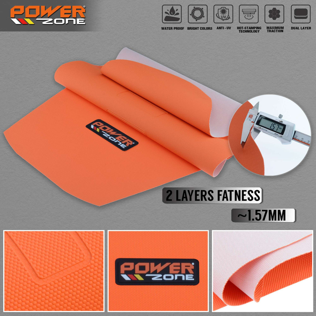 Powerzone Rib Ribbed Gripper Seat Cover in Waterproof Set Protection Antislip Upset Apply to For SXF EXC KXF CRF YZF WR TC TE