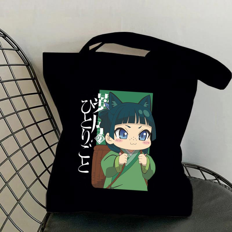 Hot Anime The Apothecary Diaries Printed Canvas Bag Messenger Bag Cute Fun Handbag Women Men Casual Tote Bag Gift