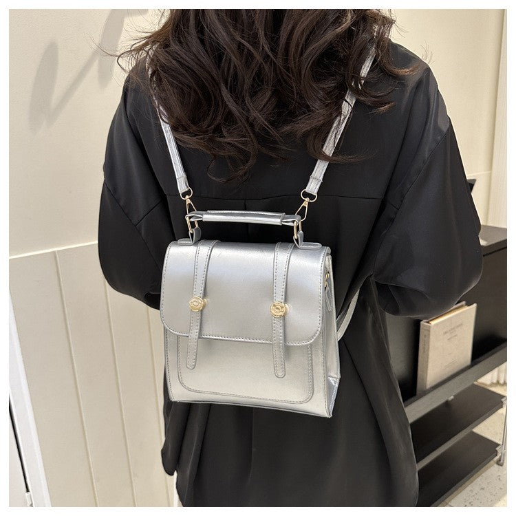 New fashionable double-shoulder ladies' backpack, simple and casual single-shoulder handbag, small backpack