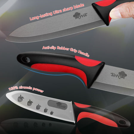 Kitchen Chef Knife Rustproof Fruit Paring Knife Ceramic Knife Household Utility Vegetable Slicing Knives Sharp Black Blades Cook