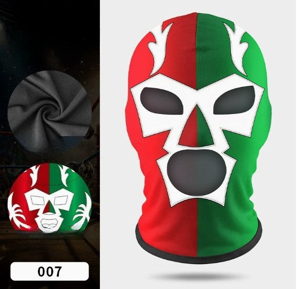 Boxing Mask Wrestling Mask Elastic Milk Silk Mask Lycra Fabric Print Halloween Party Dress Up Costume Party Mask