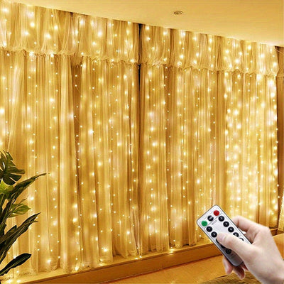 LED Curtain String Lights Holiday Garland 6M/3M 8 Modes USB Powered Festoon for Home Garden Christmas Party New Year Wedding