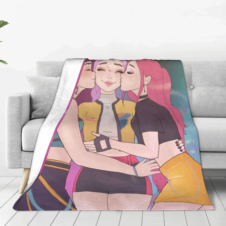 k-pop D-Demon Hunters Huntrix Saja Boys Blanket  Super Warm Comfortable Plush Throw Blanket Child Home Decor Flannel  Bed Cover