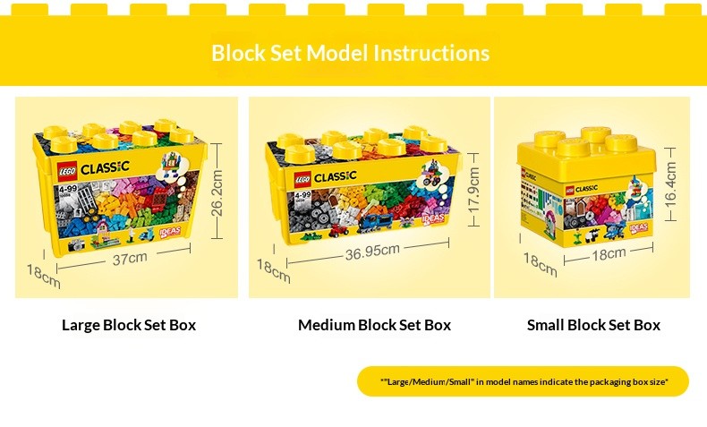 LEGO Classic Creative Series 10696 Classic Creative Medium Block Box 10714 Blue Bottom Assembled Toy Gift