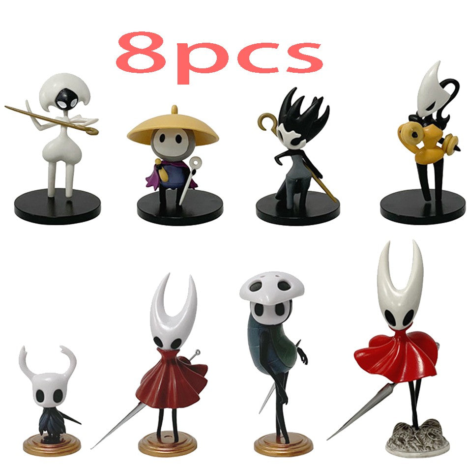 1-8pcs/set Hollow Knight Toys Anime Game Figure The Knight Action Figure Hornet/Quirrel Figurine Collectible Model Doll