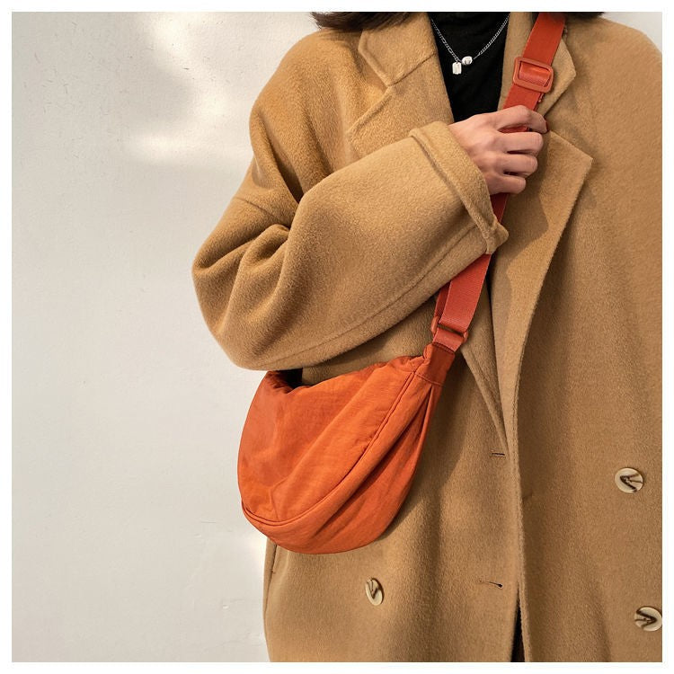 Upgraded Version Simple Design Women's Messenger Bag Nylon Hobos Small Shoulder Bags Vintage Female Girls Purse Cloth Handbags
