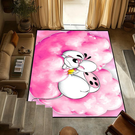 D-diddl small carpet Anti-Slip Kitchen cartoon funny maus art Bedroom Handmade Tufted Rug cute Living Room Entrance Decoration