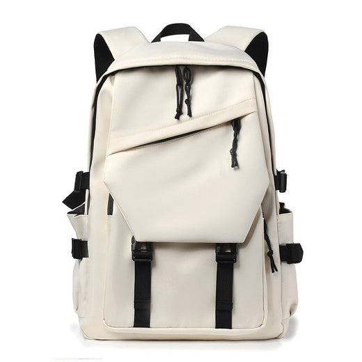 Simple solid color backpack,  travel backpack, plenty of storage space, very suitable for commuting, school, work and going out.