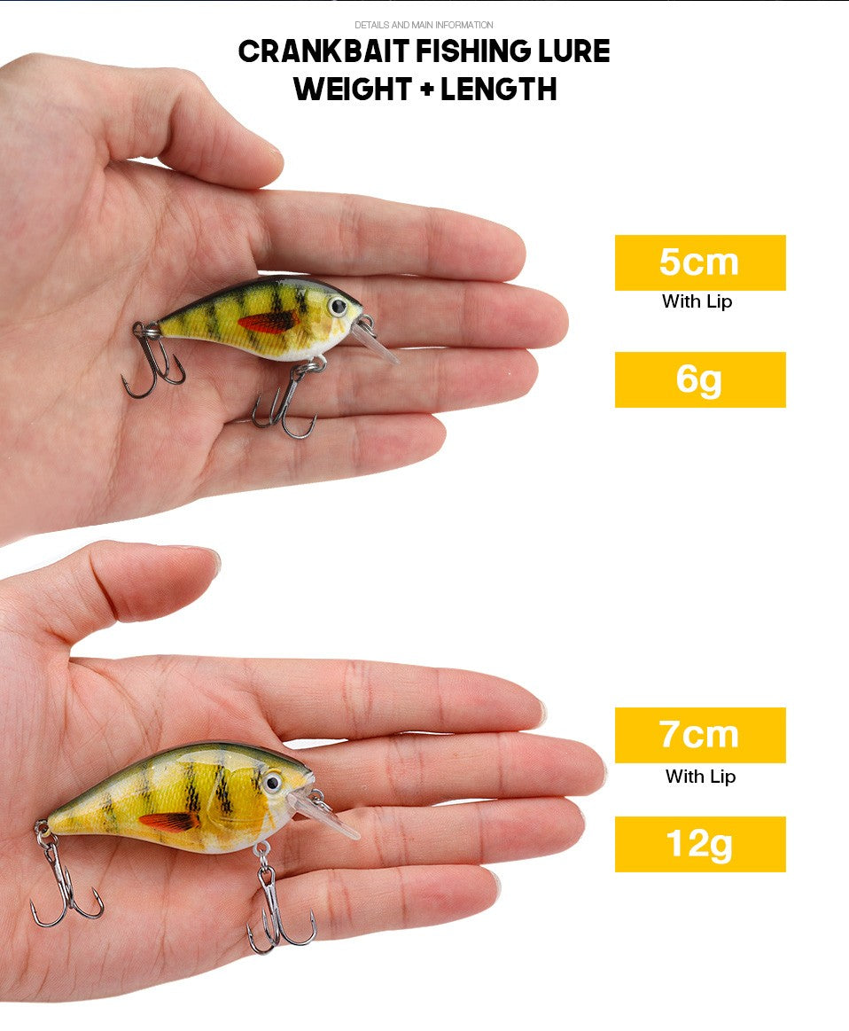 VTAVTA 5cm/7cm Crankbaits Fishing Lure Floating Wobblers for Pike Black Minnow Lures for Fishing Artificial Bait Fishing Tackle