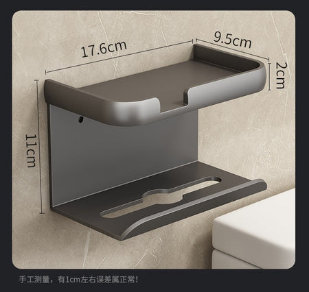 Toilet Paper Holder Aluminium Storage Rack Kitchen Towel Placement Of Seasoning Bottles Bathroom Wall Roll Of Paper Phone Storag