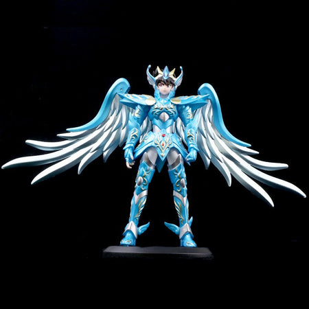 Japanese Anime Saint Seiya Figure Phoenix Ikki Hyoga Seiya Shiryu Standing Figure Toy PVC Box Figure Collection Decoration 19cm
