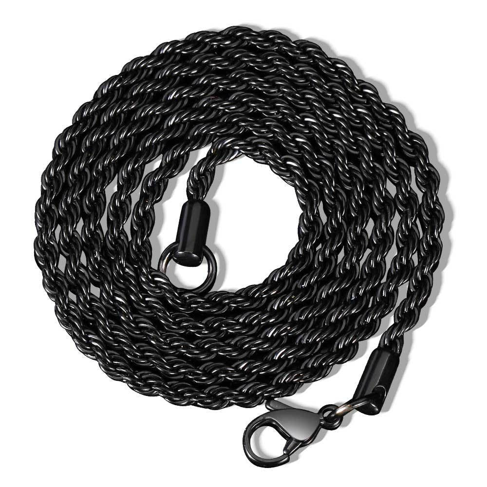 2/3/4/5/6 MM Rope Chain Necklaces For Men Women Twisted Sigapore Links Choker Basic Casual Punk Rock Stainless Steel Jewelry