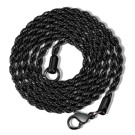 2/3/4/5/6 MM Rope Chain Necklaces For Men Women Twisted Sigapore Links Choker Basic Casual Punk Rock Stainless Steel Jewelry