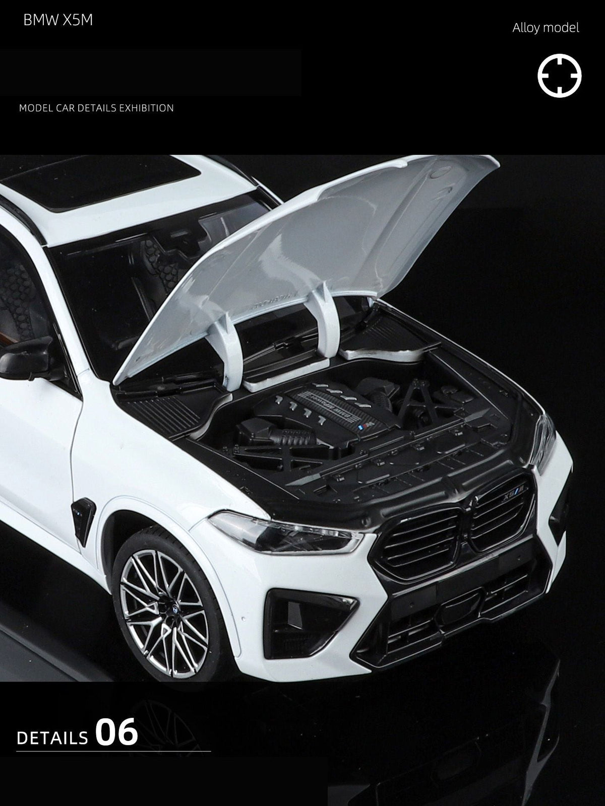 NEW 1:18 BMW X5M X5 F95 SUV Alloy Car Diecasts & Toy Vehicles Car Model Miniature Scale Model Car For Children