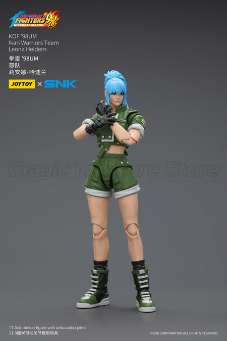 ?MT?JOYTOY 1/18 Action Figure SNK KOF'98UM Ikari Warriors Team Ralf Jones Clark Still Leona Heidern Toy Model Gift