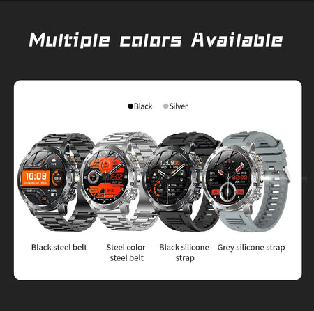 2025 T-REX3 1000mAh Large Battery Durable Adult Smart Watch GPS Strong Flashlight 10ATM Waterproof BT Call Sports Smartwatch Men