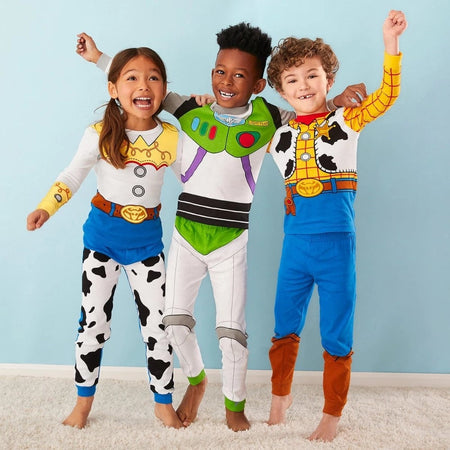 New Kids Pajama Set Cotton Soft Buzz Lightyear Print Loungewear Long Sleeve Pjs Sleepwear for Toddler Boys Girls Nighty