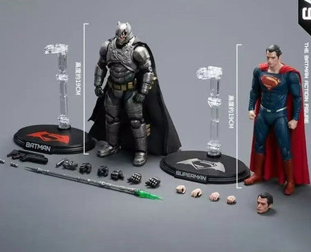 Pre-sale NEW Original DC Fondjoy BVS Armored Batman Battle Damaged Superman Figure Set 1/9 Batman v Superman?Dawn of Justice