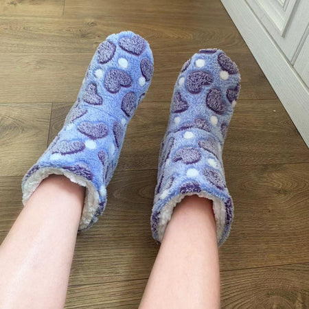Women Soft Sole Boots Slippers Ankle Shoes Winter Indoor Plush Thickened Warm Fur Slippers Platform Shoes Home Boots Footwear