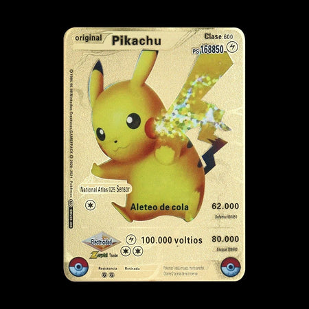 Pokemon 183200 Points High Hp  Gold Black English French Metal Cards Vmax Mega GX Game Collection Cards Charizard Pikachu Mewtwo