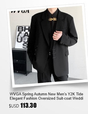WVGA Autumn Winter New Man Tide Destroyed Metal Punk Rivet Chain Rock Suit Coat Niche Chic Casual Long Sleeved Blazer Ins W14182