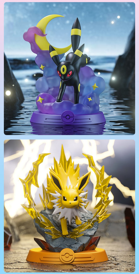 Anime Pokemon Funism Original Adventure Eevee Family Suit BlindBox Flareon Espeon Sylveon ActionFigure Collection Model Toy Gift