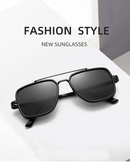 MIZHO Brand Tony Stark Iron Man Sunglasses For Men Driving Fashion COOL High Quality Driving Polarized Sun Glasses UV Protection