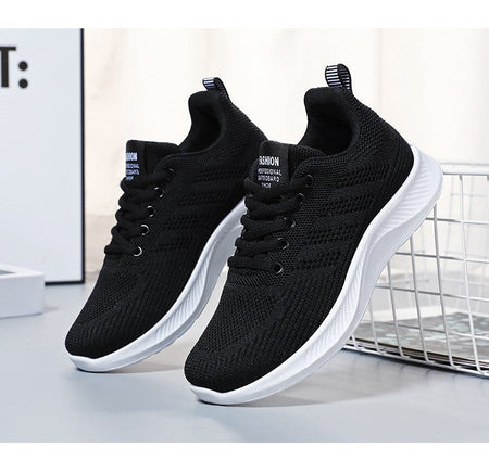 Litfun Women's Casual Sports Shoes Fashion Female Soft Bottom Sneakers Breathable Mesh Running Shoes Leisure Light Flats Shoes