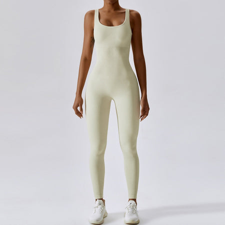Spring Seamless One-Piece Yoga Suit Dance Belly Tightening Fitness Workout Set Stretch Bodysuit Gym Clothes Push Up Sportswear