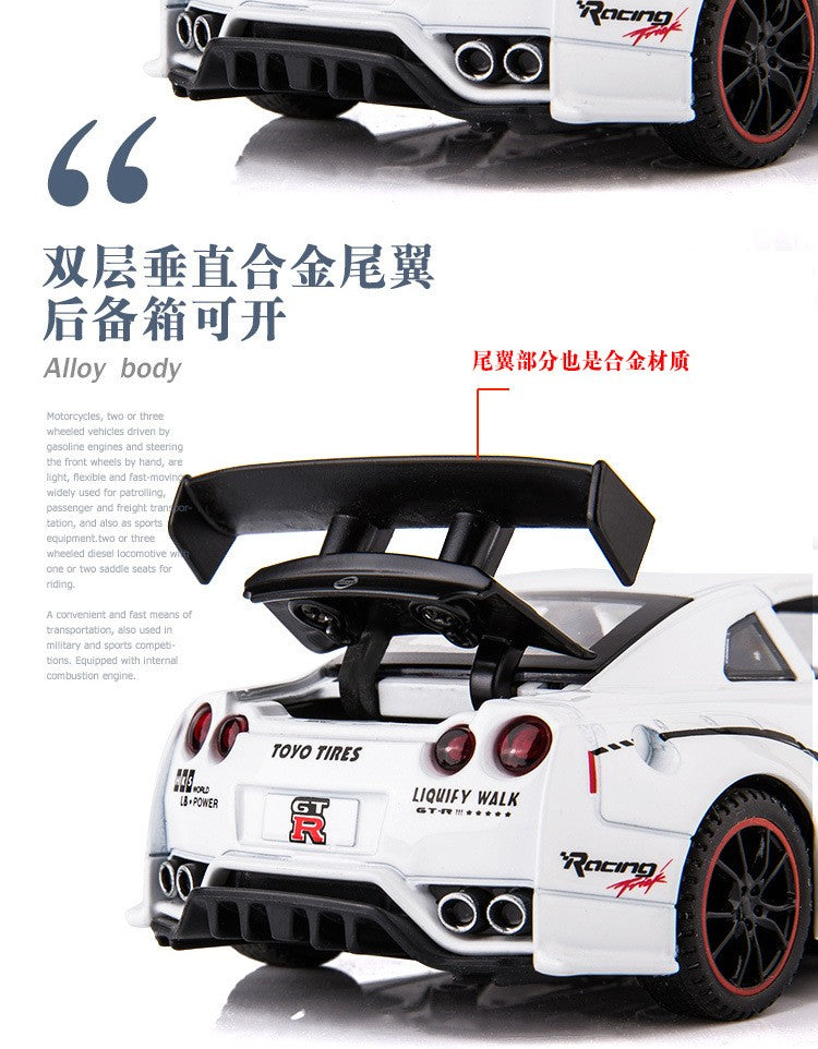 1:32 Nissan GTR R35 Racing Alloy Model Car Diecast Metal Toy Vehicle Model Collection Miniature Car Simulation Boy Birthday Gift